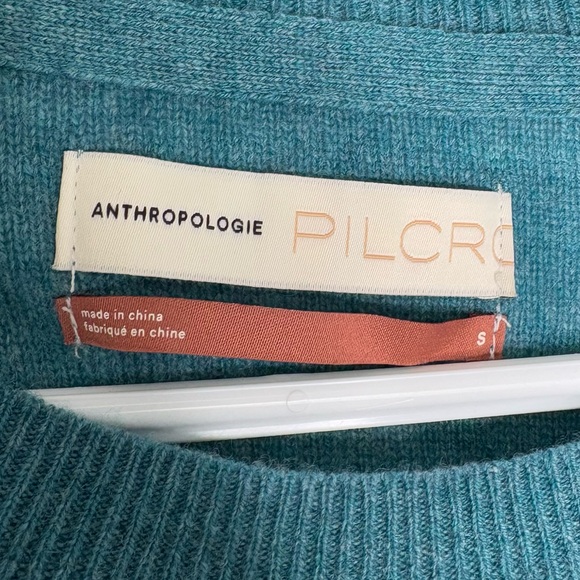 Anthropologie Pilcro Cashmere Teal Blue Womens Sweater Size Small - Picture 3 of 9